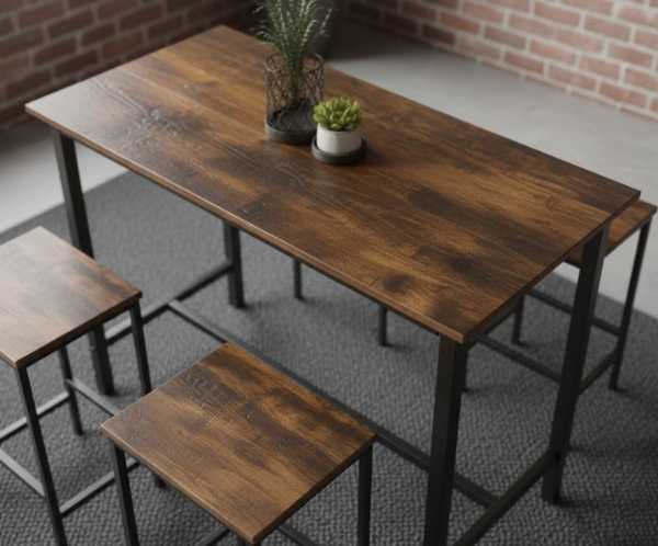 Mesa alta + taburetes