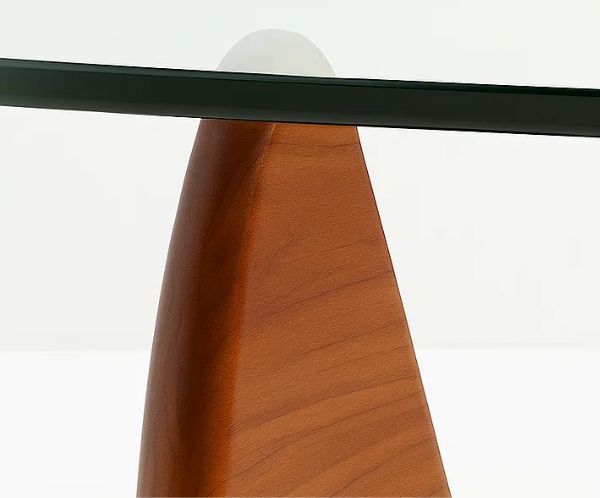 mesa vidrio y madera