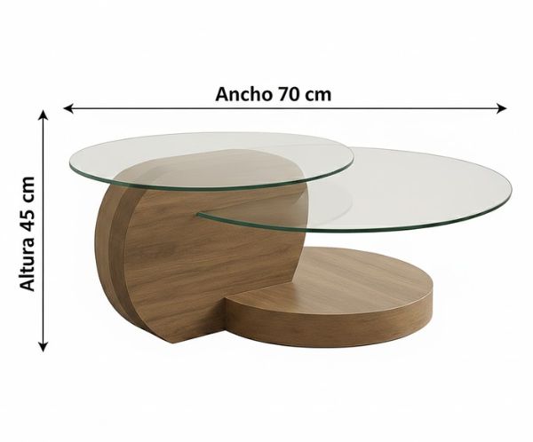 mesa rendonda de vidrio