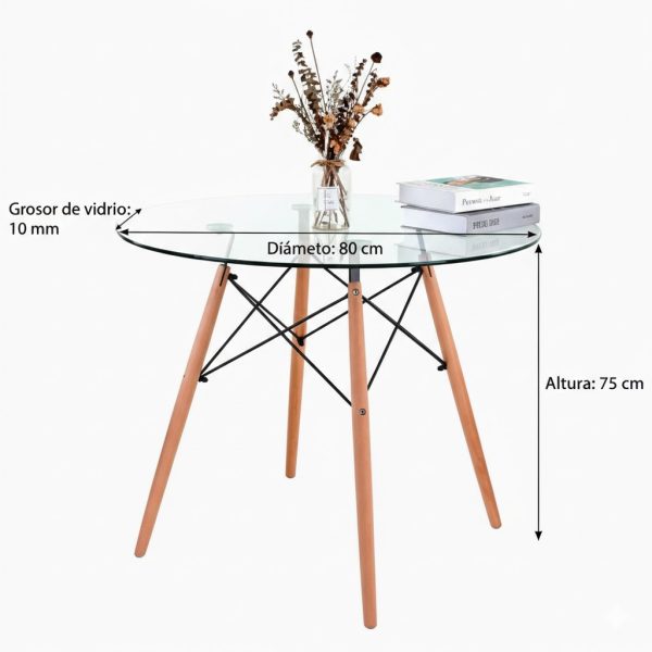 mesa. mesa de comedor, mesa redonda, mesa vidrio, comedor, medidas